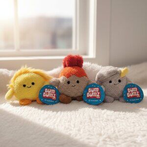NWT BumBumz WeatherBumz Plush Set – Fire, Cloud, and Sun Plushies